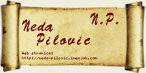 Neda Pilović vizit kartica